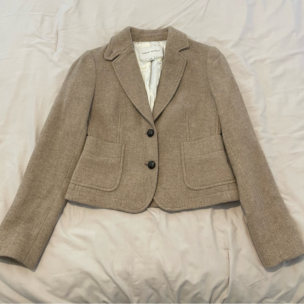 Banana Republic Tan Wool Blazer Size 0